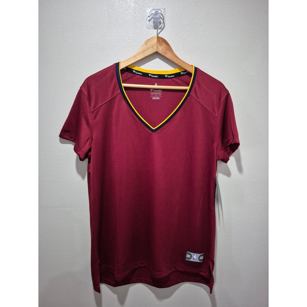 Cleveland Cavaliers Fanatics NBA Jersey V-Neck Activewear Top Womens L